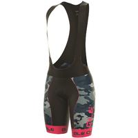 Ale PRR Camo Womens Bibshorts Blue/Pink