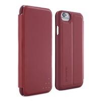 Aluminium Lined Leather Stand Case for iPhone 6 / 6S - Berry/Rose Gold