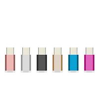 Aluminum Colorful USB 3.1 Type-C Adapter Fast Charger Charging Data Sync for Xiaomi 4c/Umi iron pro/Meizu pro 5 Adaptor