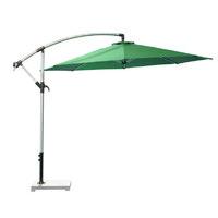 aluminium overhanging garden parasol green includes granite base