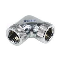 Alphacool L-connector 90°- G1/4 revolvable - 2x inner thread - Chrome