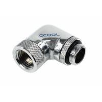 Alphacool angled adaptor 45° - G1/4 revolvable - 2x inner thread - Chrome