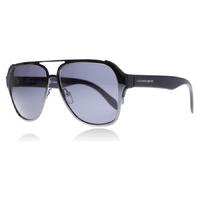 Alexander McQueen 0012S Sunglasses Ruthenium Black Smoke 003 58mm