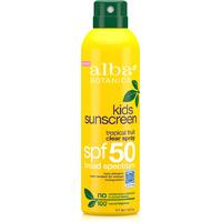 alba botanica kids clear sunscreen spray spf50 177ml