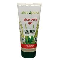 aloe pura optima organic aloe vera gel with tea tree 200ml 200ml