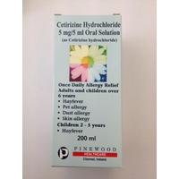 Allergy/Hayfever 5mg/5ml Oral Solution - 200ml