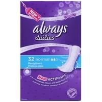 always dailies normal pantyliners 32 pack