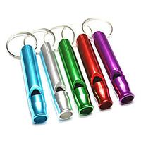 Alumnium Alloy Outdoor Survival Whistle(Random Color)