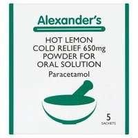 Alexanders Cold Relief Lemon Flavour Sachets 5s
