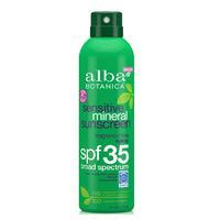 alba fragrance free sensitive mineral suncreen spray spf35 177ml
