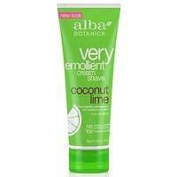 alba botanica very emollient shave cream coconut lime