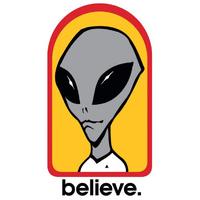 alien workshop believe 3 skateboard sticker multi