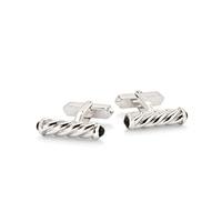 Albany sterling silver and onyx cufflink