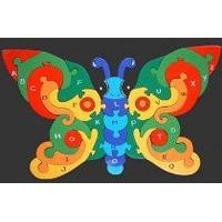 Alphabet Butterfly - Handcrafted Wooden Puzzle (Includes Storage Bag)