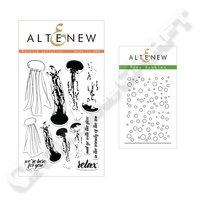 Altenew Painted Jellyfish Stamp Set with Tiny Bubbles Stamp 388115