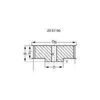 Aluminium Toothed belt disc Reely Bore diameter: 3.2 mm Diameter: 13 mm No. of teeth: 12