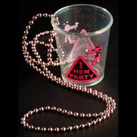 Alandra Hen Night Shot Glass - Pink Beads