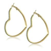 Alloy with Lagging Different Shapes Hoop Earrings