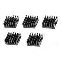 Aluminum Heat Sink - Black (10 x 22 x 22mm / 5PCS)