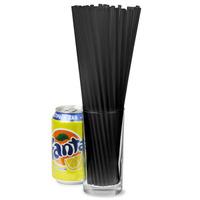 Alcopop Straight Straws 11inch Black (40 Boxes of 250)