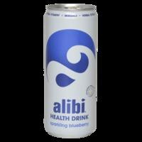 alibi health drink sparkling blueberry 330ml 330ml blue