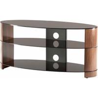 Alphason ARC800 Accord Table Stand in Black with Walnut Sides for Screens up to 37\'\'