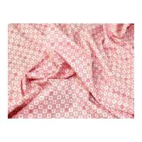 Alphabet Squares Print Cotton Poplin Fabric Pink