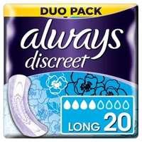 Always Discreet  Long  non-winged Value Pad 20PK