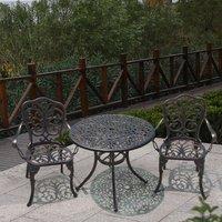 Aluminium Scroll Pattern Bistro Set