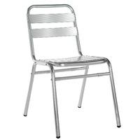 Aluminium Chair With No Arms - Alluminium Silver