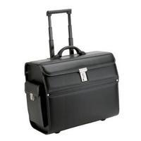 Alassio Mondo Leather-Look Trolley Pilot Case with Laptop Compartment