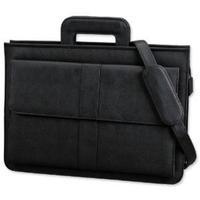 Alassio Multi-Section Zipped Document Case Black 41024