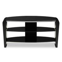 Alphason FRN8003BLKBK Francium TV Cabinet 800mm Wide in Black Black Gl