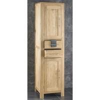 alta solid oak 180cm tall two drawer two door freestanding unit