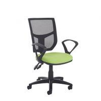 Altino high back operator chair with fixed arms charcoal