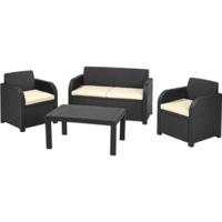 Allibert Carolina Lounge Set 4-pcs. (Wicker)