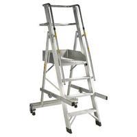 Aluminium 4 Tread Folding Mobile Step Ladder 316029