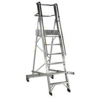 Aluminium 6 Tread Folding Mobile Step Ladder 316030