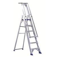 Aluminium Step Ladder With Platform 5 Steps 377855