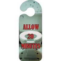 Allow 20 Minutes Bathroom Door Hanger