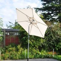 Aluminium Stemmed 2m Garden Parasol in Cream by Kingfisher