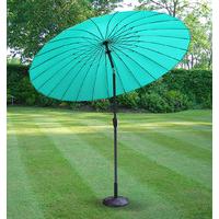 aluminium 26m shanghai tilt parasol in turquoise by kingfisher