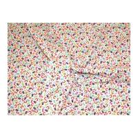 Alphabet Letters Print Polycotton Dress Fabric White & Multicoloured