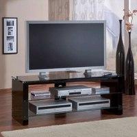 Alpha Flat Sceen TV Stands In High Gloss Black Leg