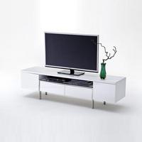 Alessa TV Stand In White High Gloss With 2 Doors and 2 Drawers