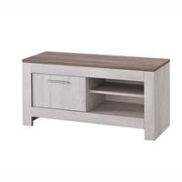 Alpina Small TV Stand In Oak With Distressed Effect Top
