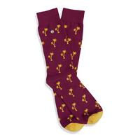 Alfredo Gonzales-Socks - Palm Springs Stay Gold - Red