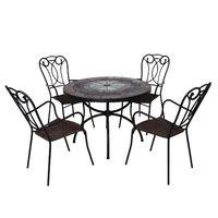 ALCIRA Patio Table with 4 VERONA Chair Set