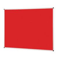 aluminium framed standard noticeboard red 900mm x 1200mm