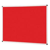 Aluminium Framed Standard Noticeboard Red 600mm x 900mm